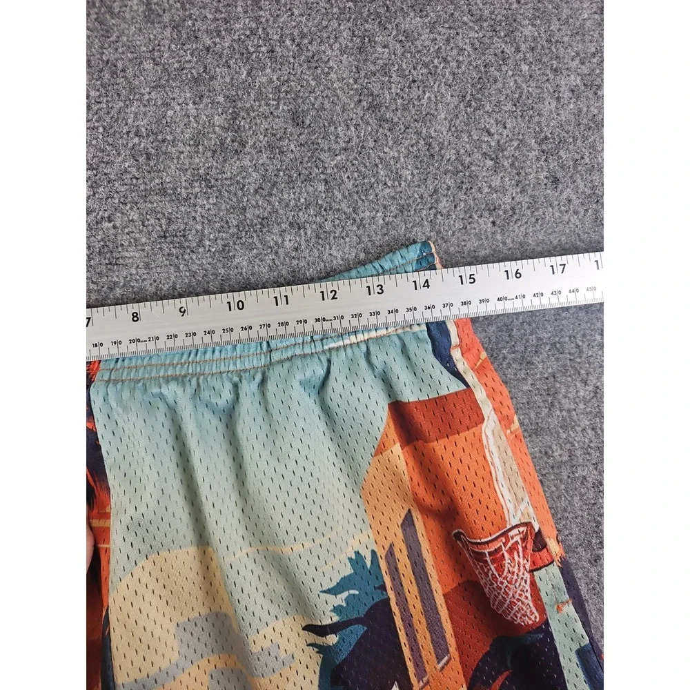 Overtime Palm Paradise Basketball Short Mens Small Mesh Athletic Streetwear 1705